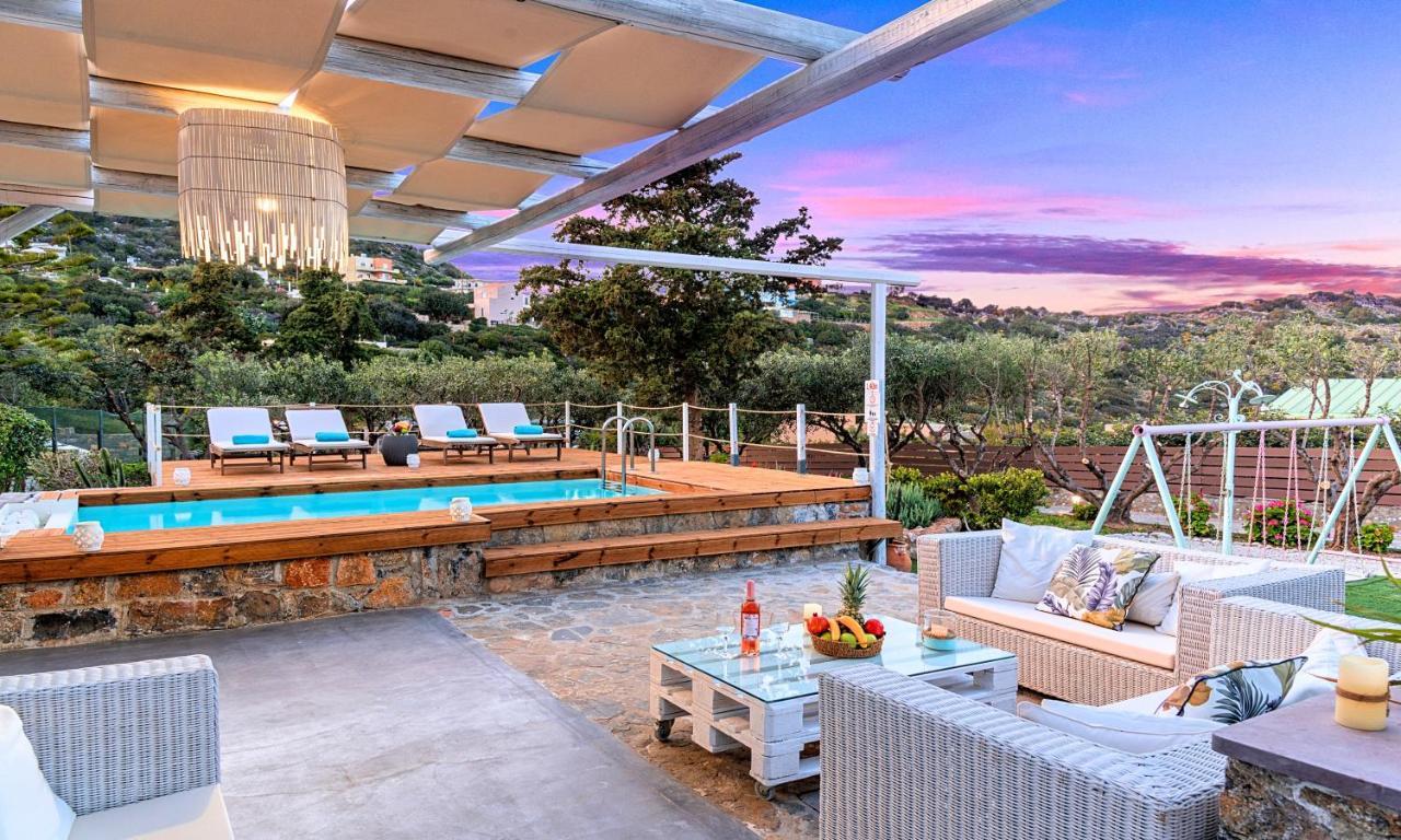 Cretan Lodge Heated Pool Ayos Nikolaos Dış mekan fotoğraf