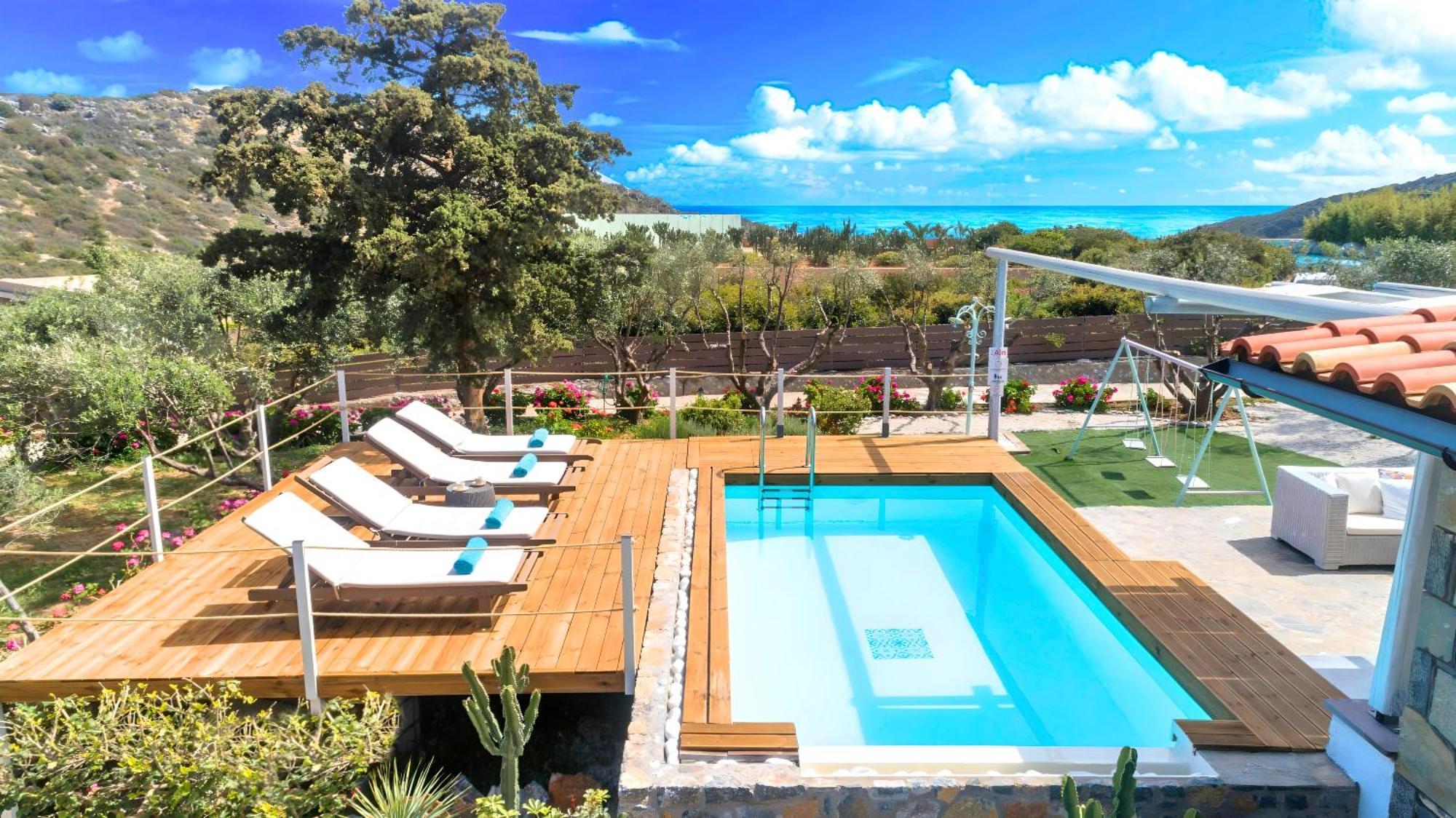 Cretan Lodge Heated Pool Ayos Nikolaos Dış mekan fotoğraf