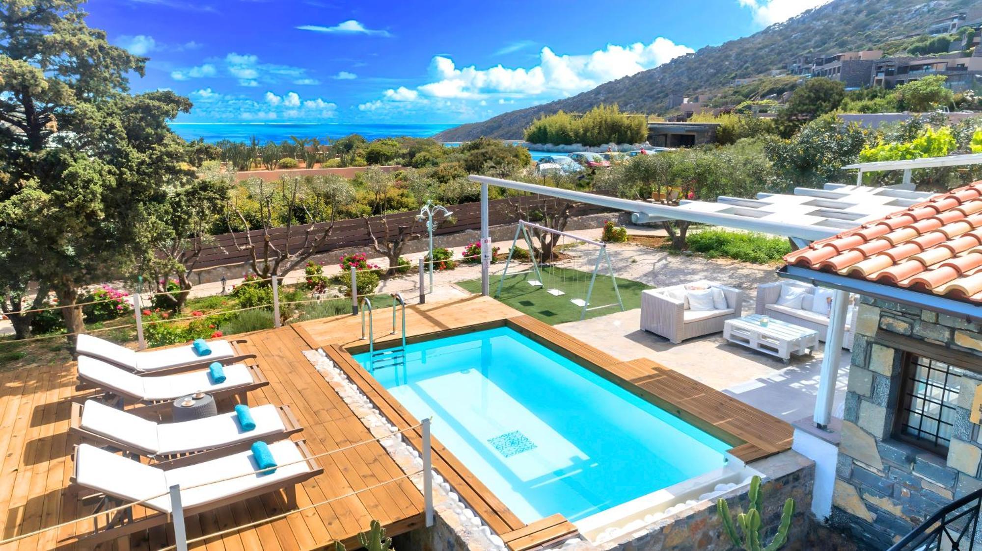 Cretan Lodge Heated Pool Ayos Nikolaos Dış mekan fotoğraf