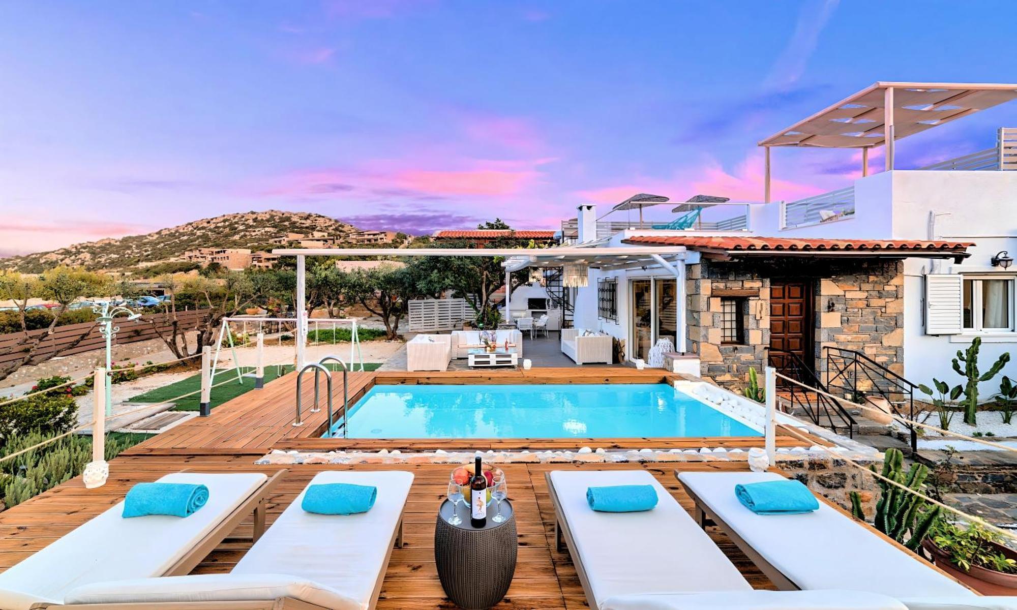 Cretan Lodge Heated Pool Ayos Nikolaos Dış mekan fotoğraf