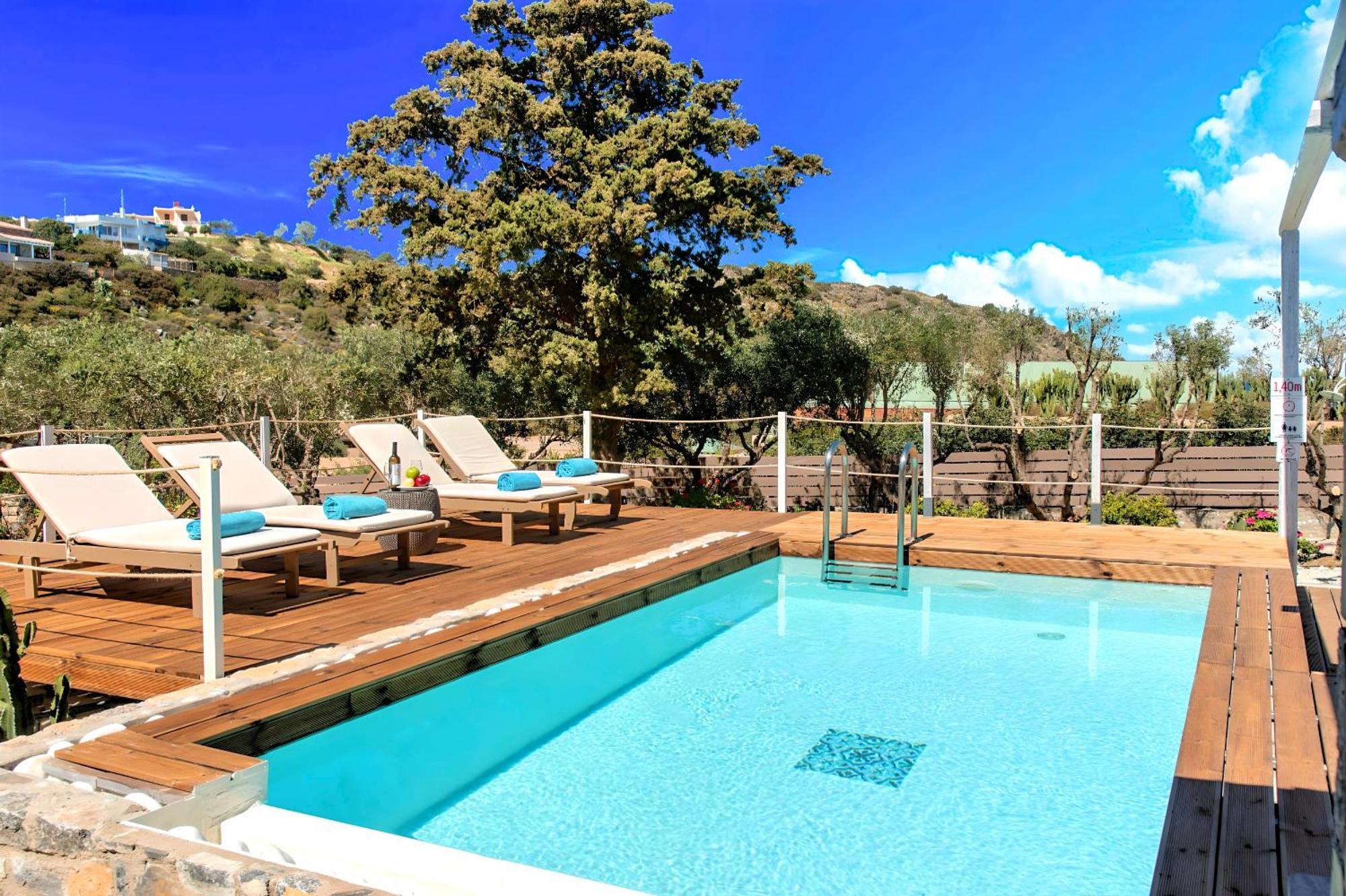 Cretan Lodge Heated Pool Ayos Nikolaos Dış mekan fotoğraf